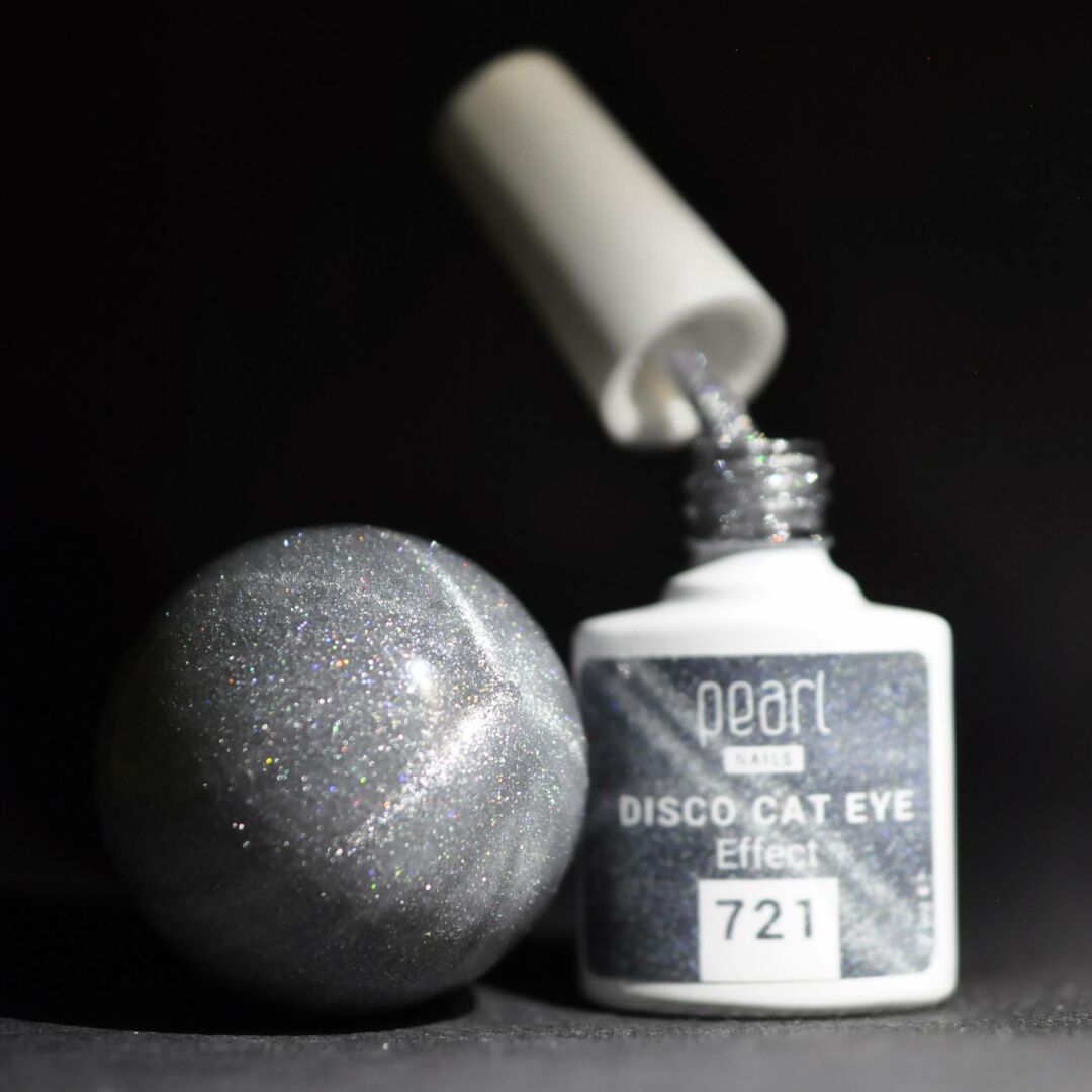 Disco Cat Eye Effect 721 gél lakk - SILVER | Pearl Nails