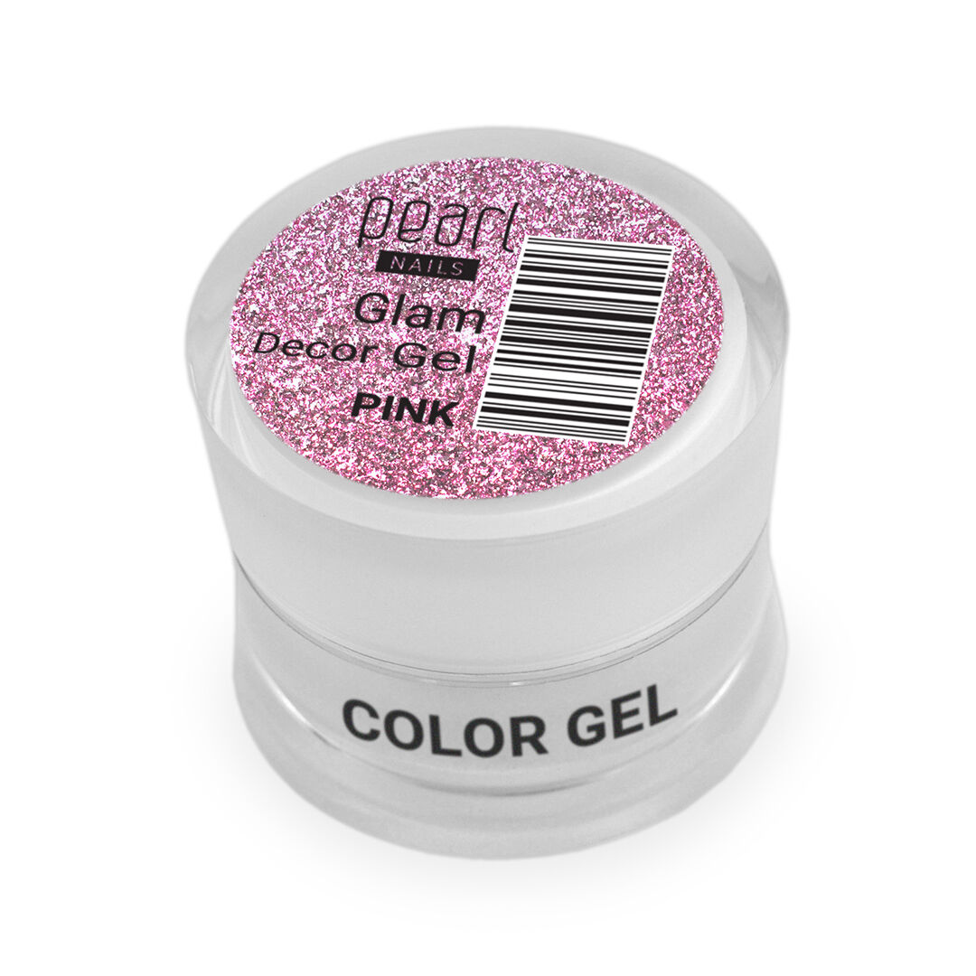 Pearl Nails Glam Decor Gel - Pink extra csillámos dekorzselé