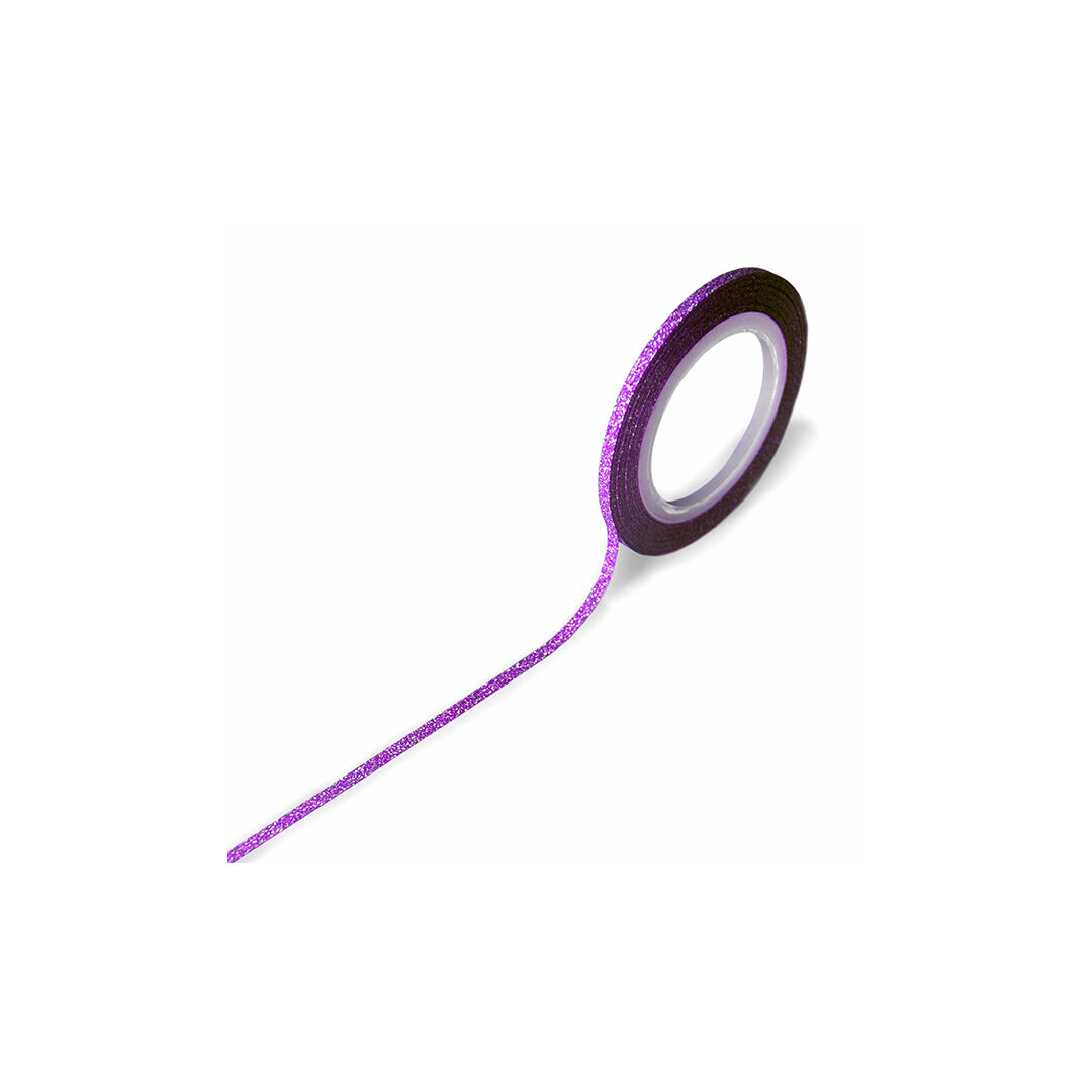 Díszítő szalag 2mm - glitter lila