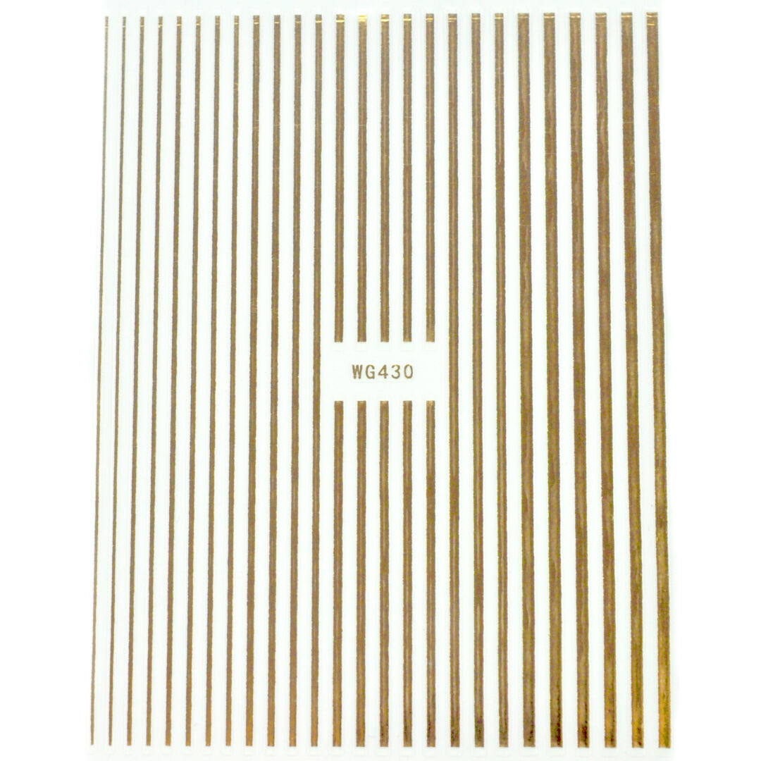 Öntapadós arany vonalas körömmatrica 430 | Pearl Nails 