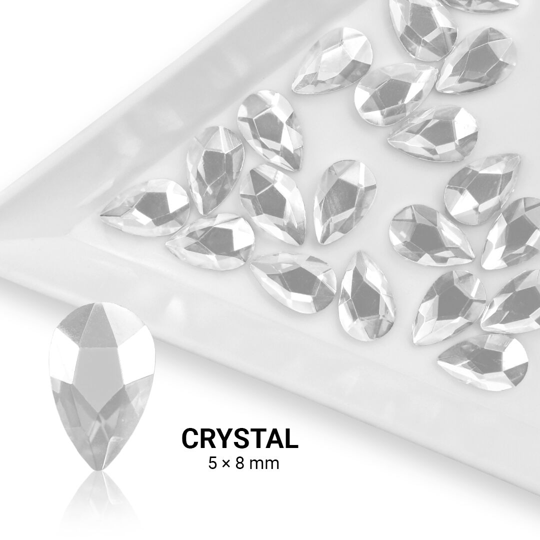 Pearl Nails Formakő csepp alakú (5x8mm) 20db - Crystal