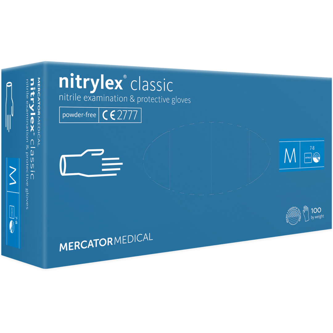 nitrylex® classic púdermentes kék nitril kesztyű