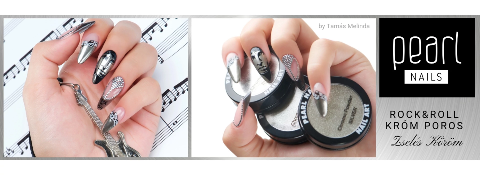 ROCK&ROLL chrome poros köröm - Step by Step 