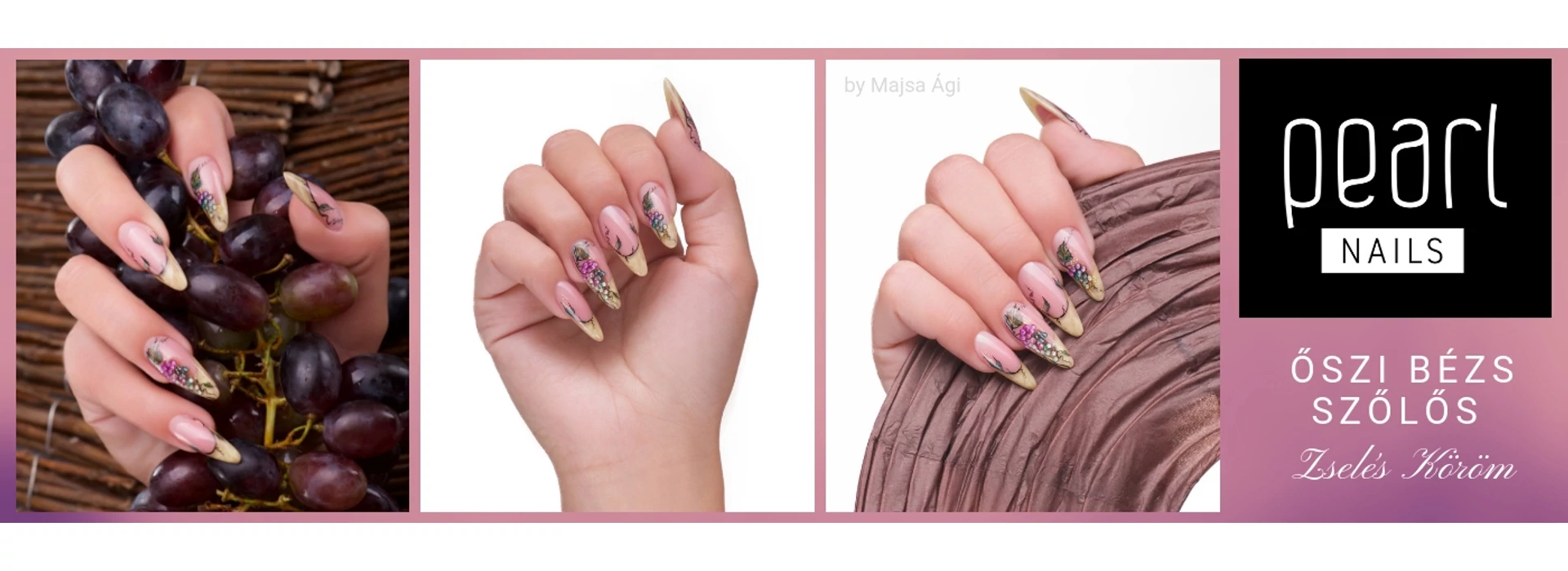 Őszi Bézs Szőlős Köröm - Step by Step