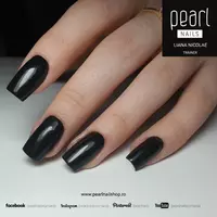 Kép 2/2 - Fekete műköröm - Pearl Nails Matte 201 színes zselé
