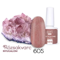 Kép 2/7 - Ásványkristály-hatás a körmökön - Matte Stone 605 rosegold gél lakk 