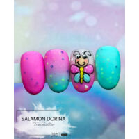 Kép 6/6 - Salamon Dorina - Classic 614 gél lakk - konfettis pasztell pink - Cupcake Collection