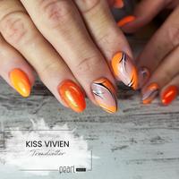 Kép 6/7 - Kiss Vivi - Gummy Base Gel NEON Orange