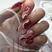 Kép 5/5 - allure G025 gél lakk - Csillámos piros - Pearl Nails