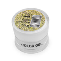 Kép 1/3 - Pearl Nails Glam Decor Gel - Gold extra csillámos dekorzselé
