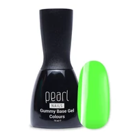 Kép 1/6 - Pearl Nails - Gummy Base Gel - NEON GREEN színezett alapzselé