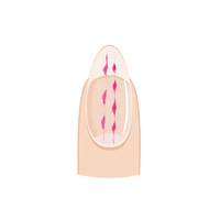 Kép 5/5 - Pearl Nails Racing A2 hegyes díszítő ecset vékony és vastag vonalak, minták megfestéséhez