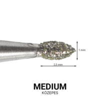 Kép 2/2 - Gyémánt csiszolófej - mini csepp gépi manikűrhöz - Pearl Nails