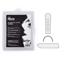 Kép 1/4 - hybrid Reverse Dual Tip Box - coffin - Pearl Nails