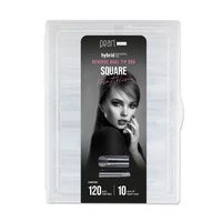 Kép 2/4 - hybrid Reverse Dual Tip Box - Square Flat Slim - Pearl Nails
