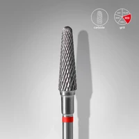 Kép 2/2 - Staleks karbid csiszolófej - Cone bit piros (finom) - FT70R040/13 | EXPERT