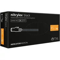 Kép 1/2 - nitrylex® black púdermentes nitril kesztyű - XS méret