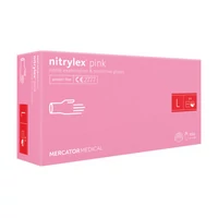 Kép 1/2 - nitrylex® pink púdermentes nitril kesztyű - L méret