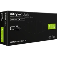 Kép 1/2 - nitrylex® black púdermentes nitril kesztyű - S méret