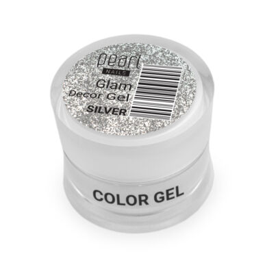 Pearl Nails Glam Decor Gel - Ezüst extra csillámos dekorzselé