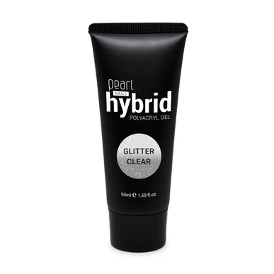 Pearl Nails hybrid PolyAcryl Gel akrilzselé - Glitter Clear 50ml