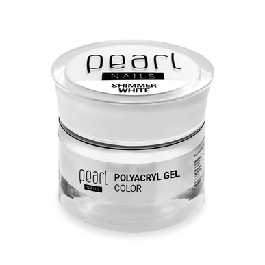 Pearl Nails PolyAcryl Gel akrilzselé - Shimmer White 39g