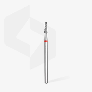 A Staleks keményfém csiszolófej -"kúp" piros 2,3mm/8mm -FT71R023/8