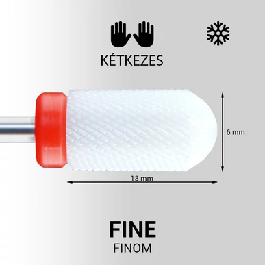 KÉTKEZES kerek végű henger kerámia csiszolófej - Fine (finom)