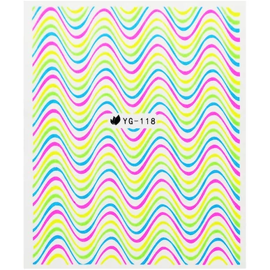 Mintás körömmatrica vizes YG118