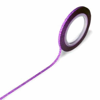 Díszítő szalag 2mm - glitter violet