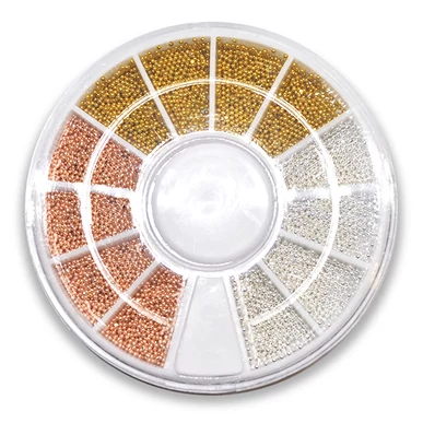 Körömdíszítő tárcsa - szórógyöngy, 3 színben