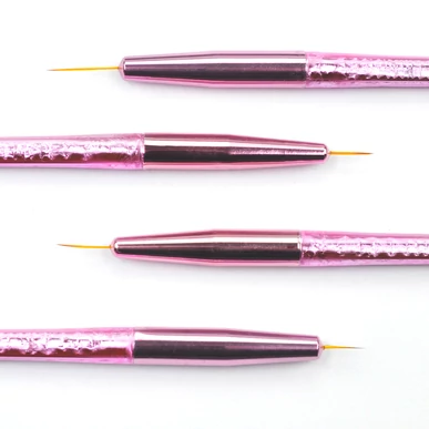 Vékony műkörömdíszítő ecsetkészlet 6052 - 4 darabos