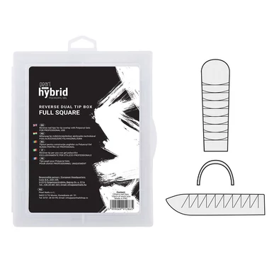 hybrid Reverse Dual Tip Box - full kocka - Pearl Nails