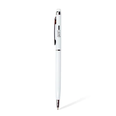 Pearl Nails golyóstoll kék betéttel, fehér színű