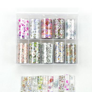 Pearl Nails 10in1 Transzferfólia box - Flowers