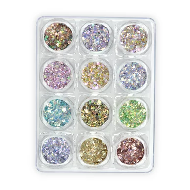 12in1 Holo Metal Glitter-mix szett