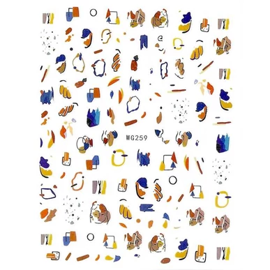 Öntapadós absztrakt körömmatrica WG259 | Pearl Nails 