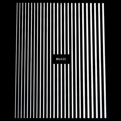 Öntapadós fehér vonalas körömmatrica 430 | Pearl Nails 