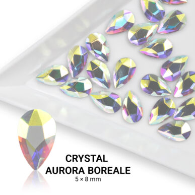 Formakő csepp alakú - 5x8mm - Crystal AB