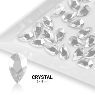 Pearl Nails Formakő csepp alakú (5x8mm) 20db - Crystal