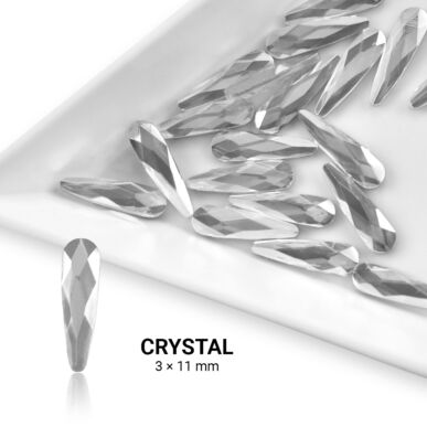 Formakő csepp alakú - 3x11mm - Crystal