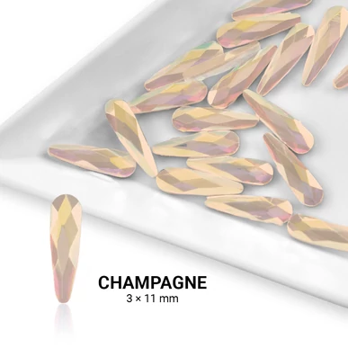 Formakő csepp alakú - 3x11mm - Champagne