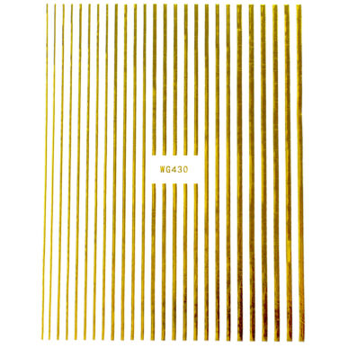 Öntapadós holo arany vonalas körömmatrica 430 | Pearl Nails 