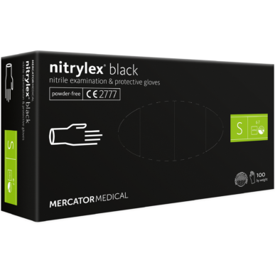 nitrylex® black púdermentes nitril kesztyű