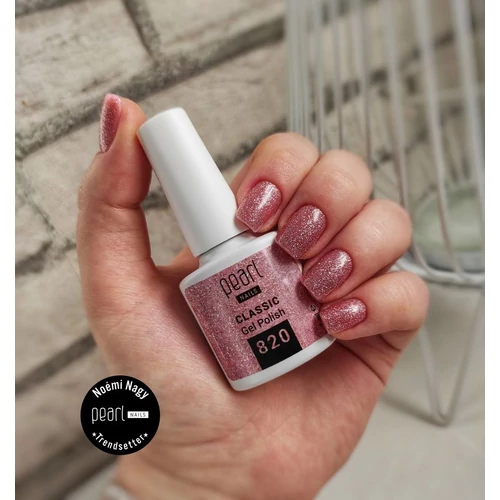 Classic 820 glitter rosegold gél lakk