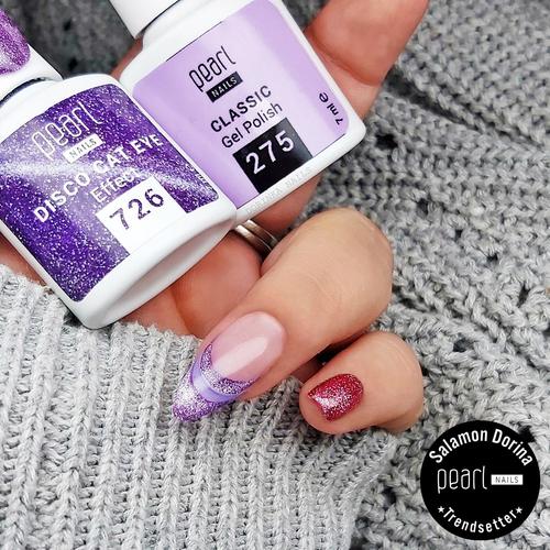 726 Disco Cat Eye Effect lila gél lakk - Purple