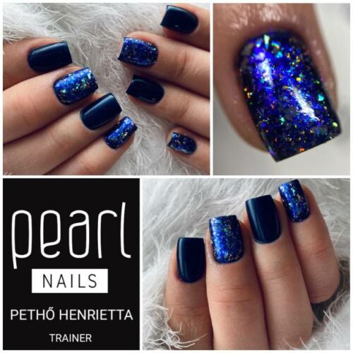 Kékes körömdíszítő pehely - Pearl Nails Galaxy Metal Flakes - Blue