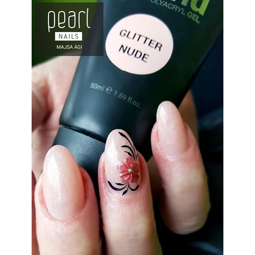 Glitter Nude hybrid PolyAcryl Gel akrilzselé