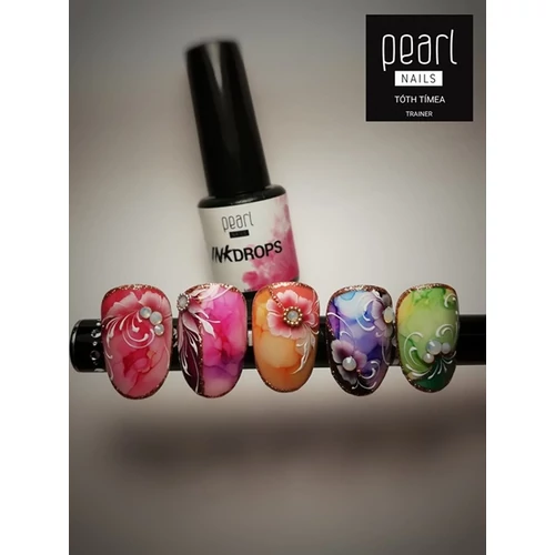 Látványos szalondíszítés Pearl Nails Inkdrops dekortintával