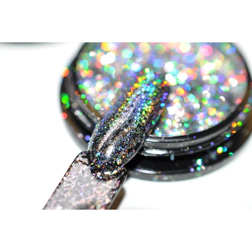 Star Dust Flakes - hologram Flakes - fekete alapon